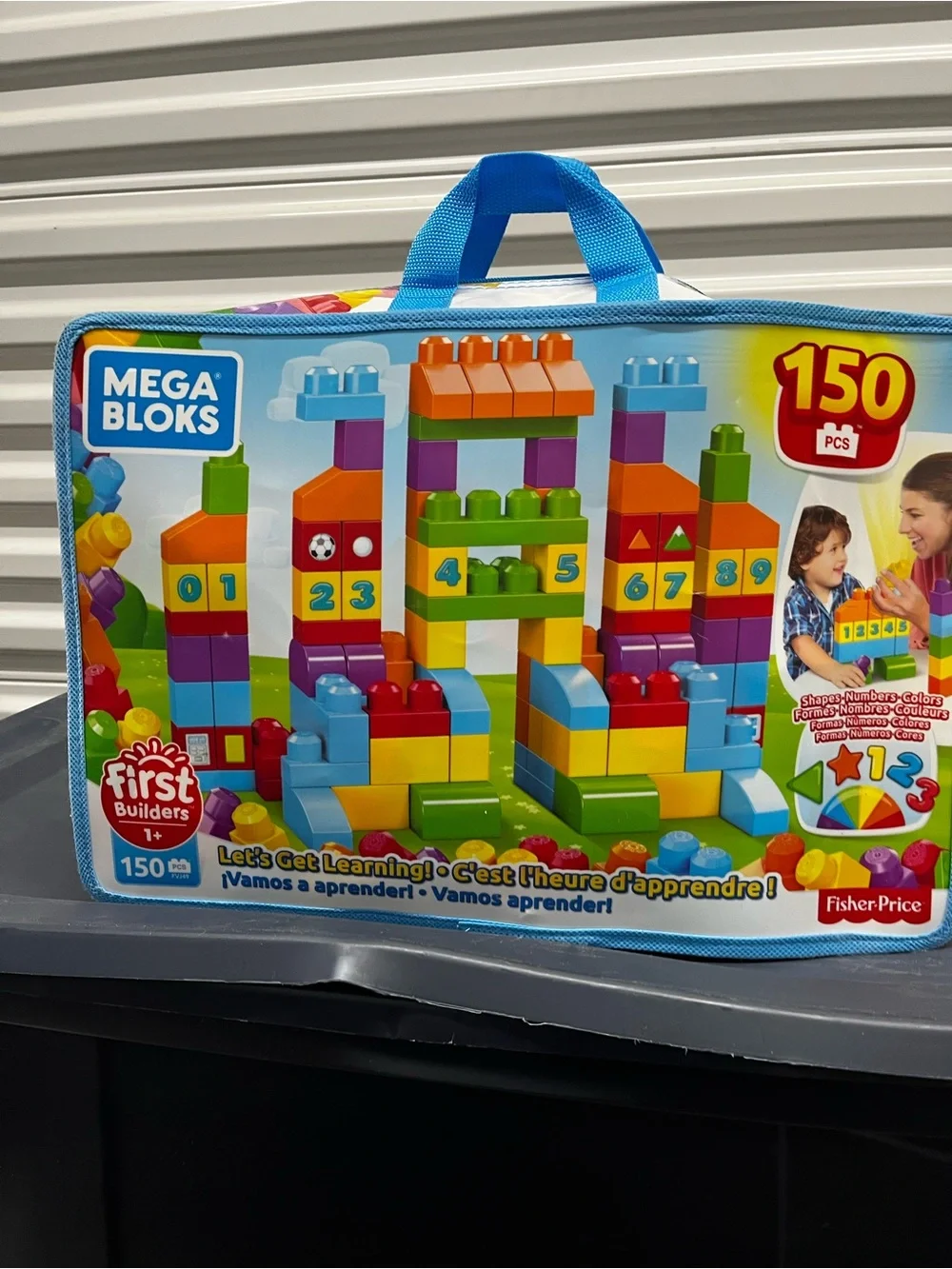 150-Piece Colorful Building Blocks Set for Kids - Blue Carry Case